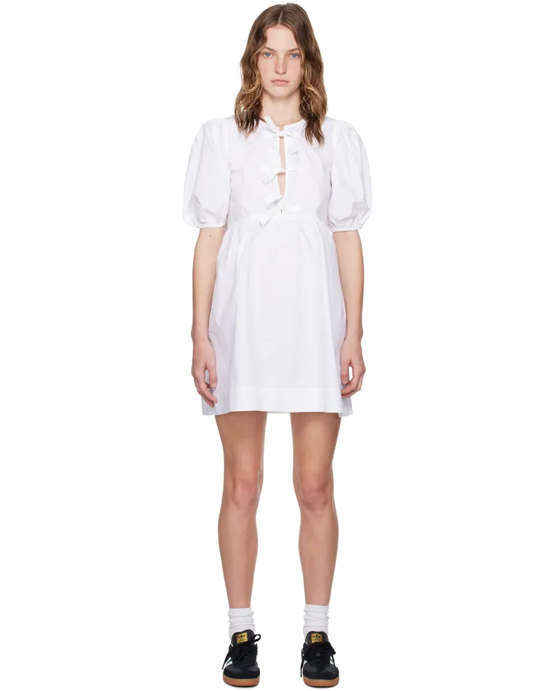 Ganni White Tie String Minidress 151