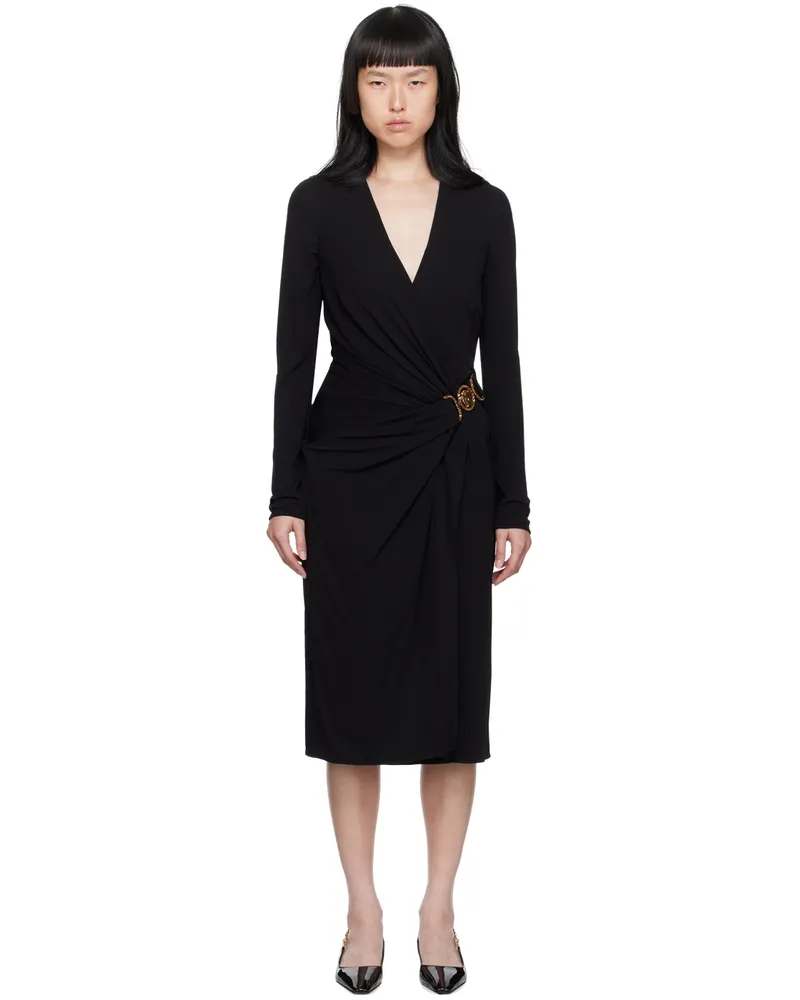 Versace Black Medusa '95 Midi Dress 1b000-black