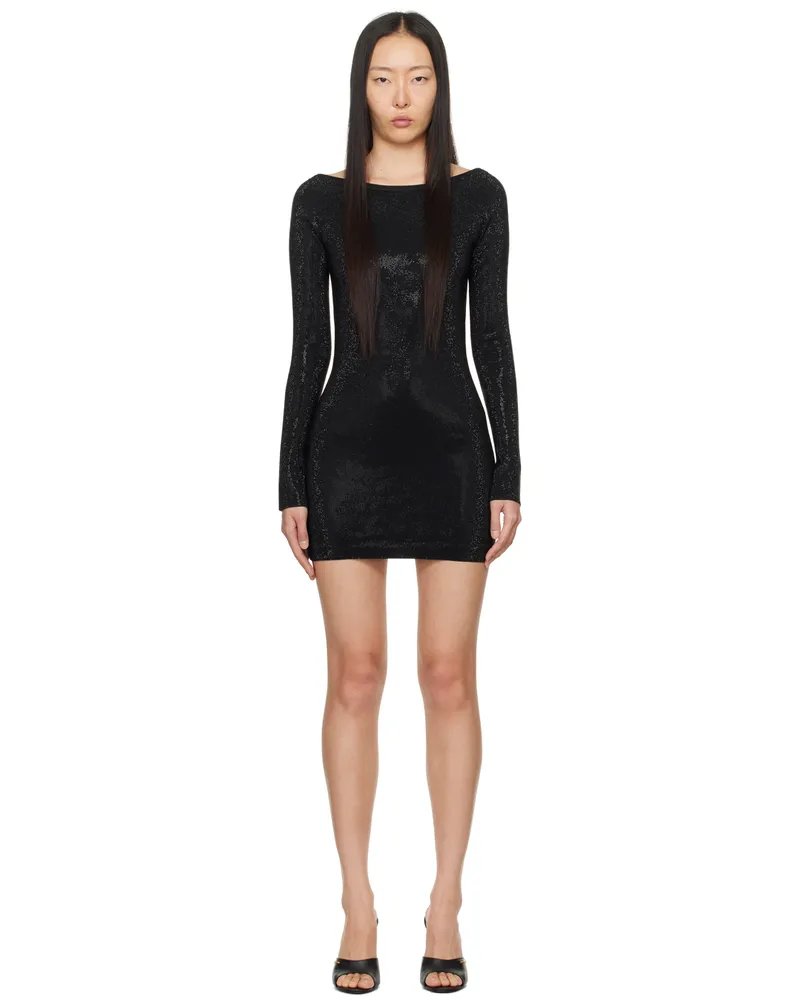 Alexander Wang Black Beaded Minidress 001