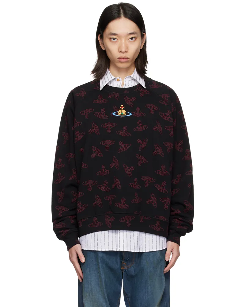 Vivienne Westwood Black Raglan Sweatshirt Aw24-black