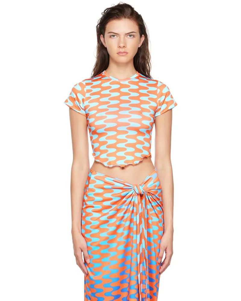 FENSI SSENSE Exclusive Orange & Blue T-Shirt Orange