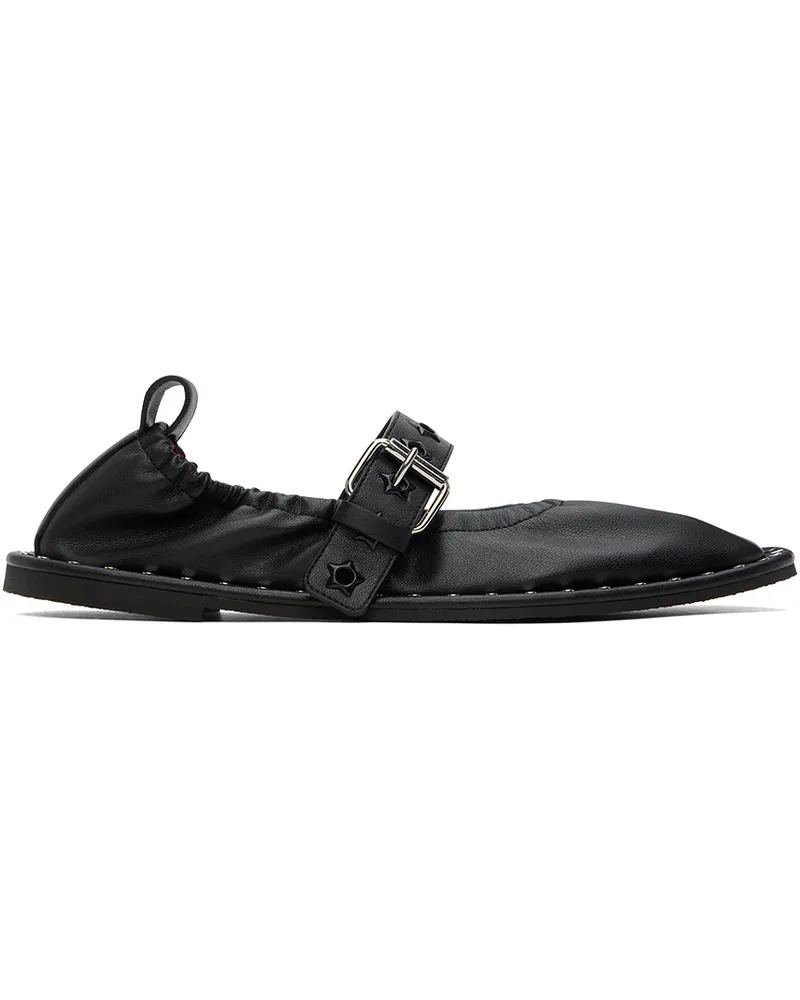Stella McCartney Black Falabella Star-Studded Ballerina Flats 1000