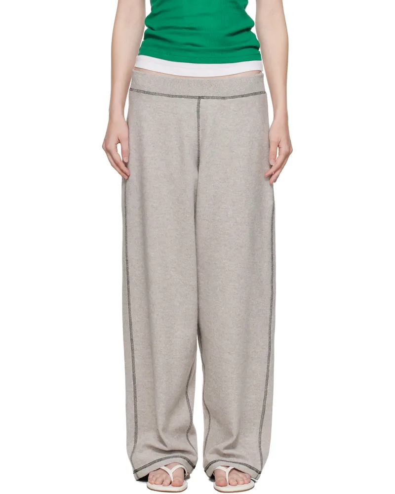 Baserange Gray Fold Sweatpants Grey