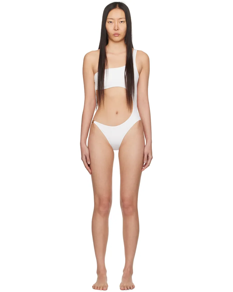 Versace White Medusa Plaque One-Piece 1w010-white