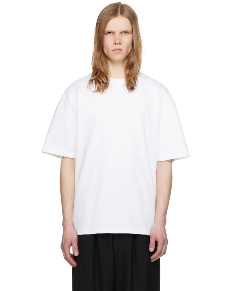 Marni White Appliqué T-Shirt 00w01