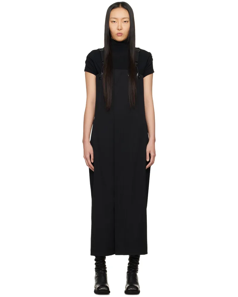 Yohji Yamamoto Black Zipper Maxi Dress 1