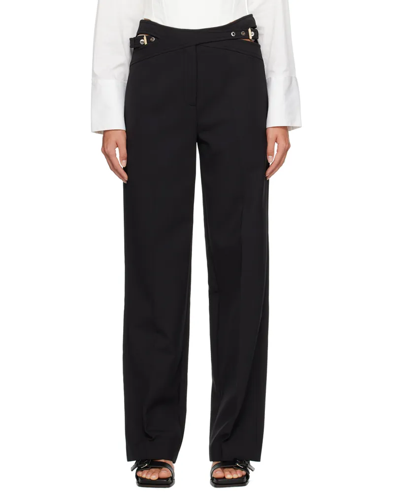 Dion Lee Black Interlock Trousers Black