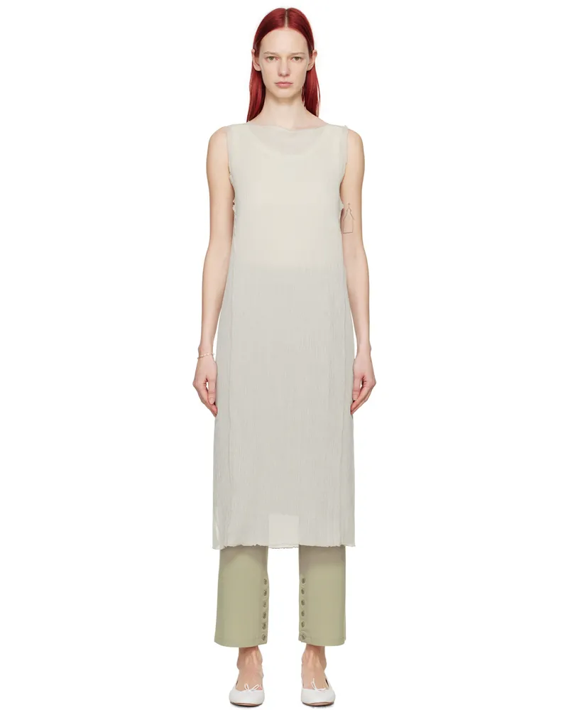 Youth Gray Lettuce Edge Midi Dress Light