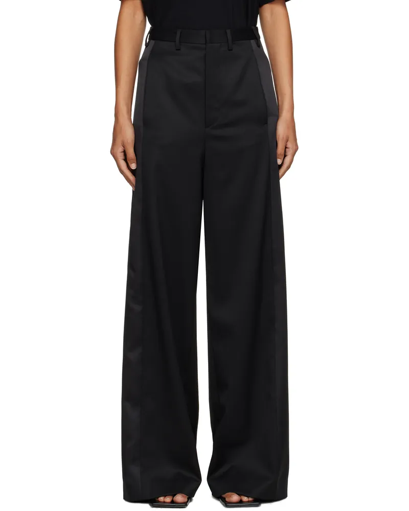 Maison Margiela Black Tailored Wool Trousers 900