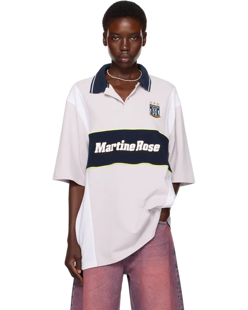 Martine Rose SSENSE Exclusive Gray Oversized Paneled Polo Gry