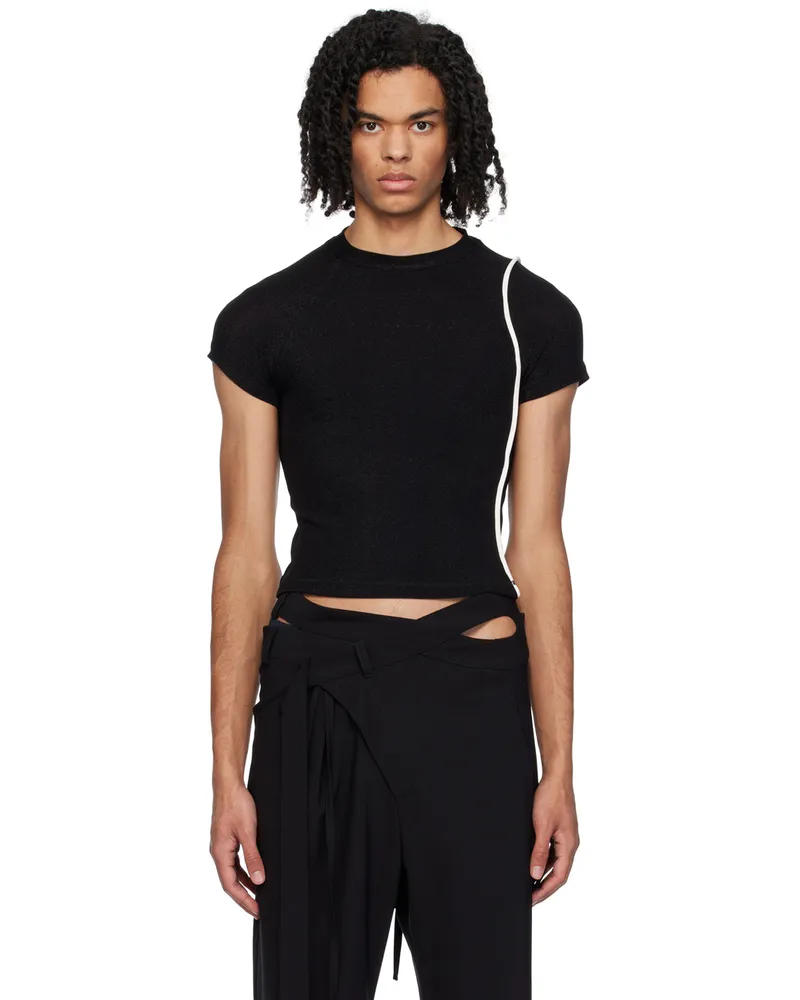 OTTOLINGER Black Cropped T-Shirt Black
