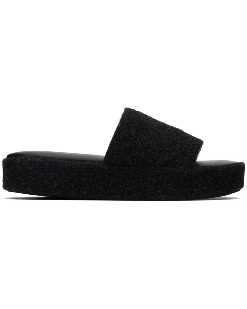 Lauren Manoogian Black Brushed Platform Sandals Bm01