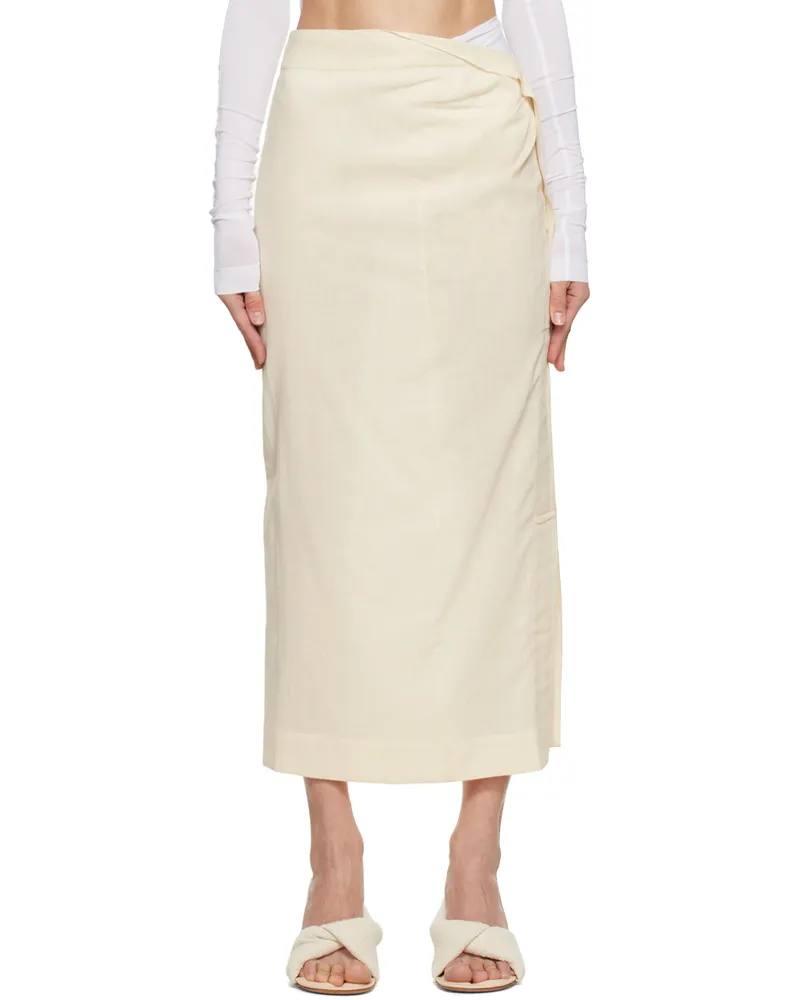 Jacquemus Off-White Le Papier 'La Jupe Draggiu' Maxi Skirt 110
