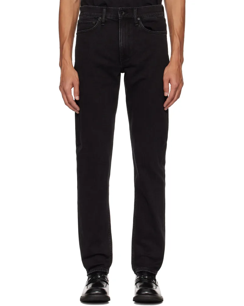 Rag & Bone Black Fit 2 Slim Fit Jeans Washed