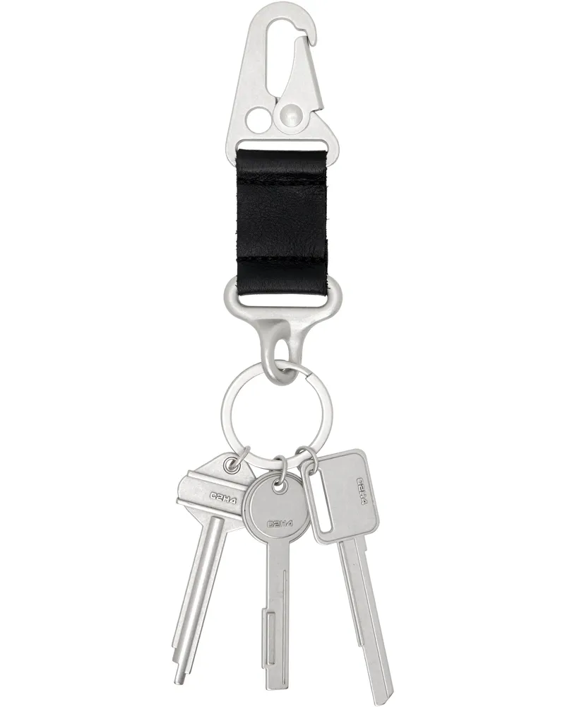 C2H4 Silver & Black Kazimir Keychain Silver