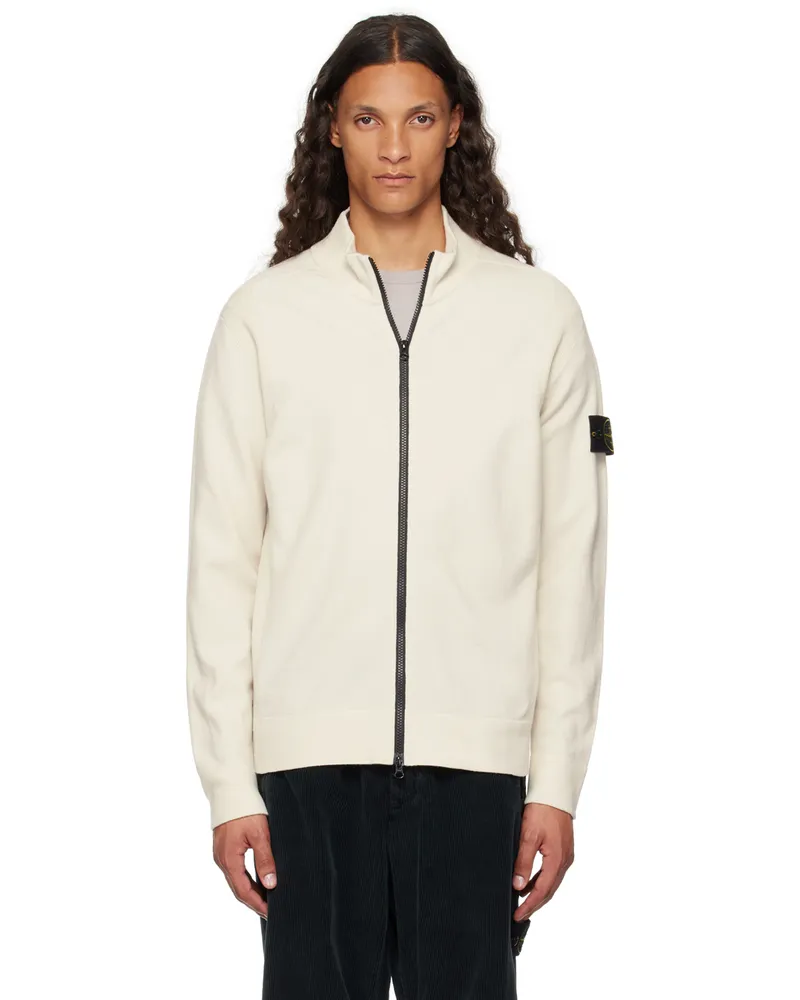 Stone Island Off-White Wool Sweater V0097