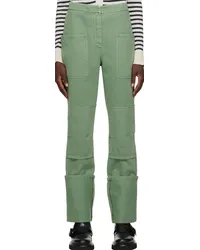 Max Mara Green Facella Trousers Sage