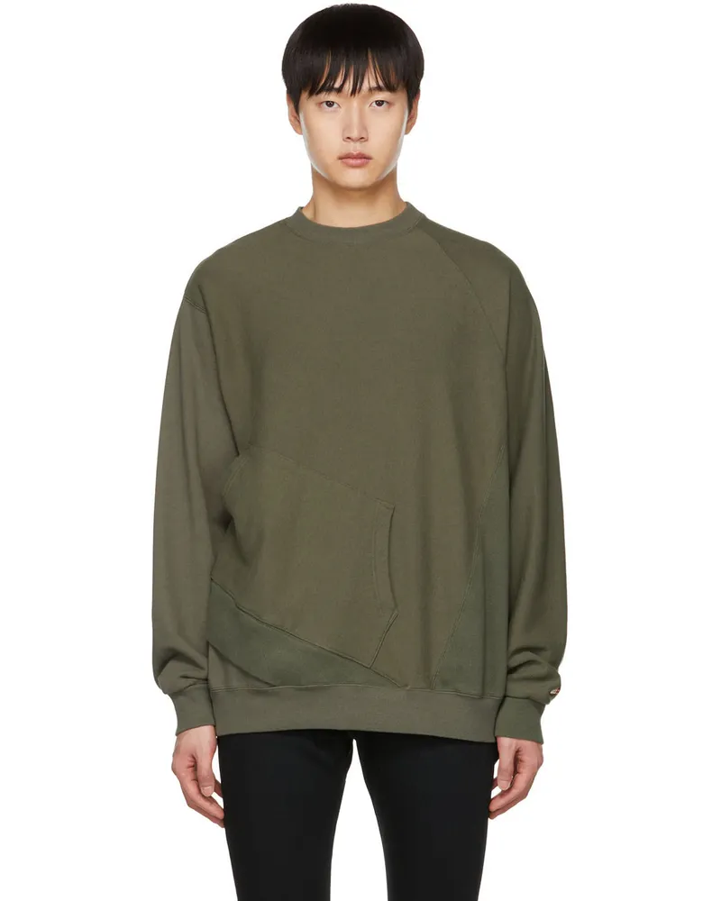 Undercover Khaki Asymmetric Sweatshirt Khaki
