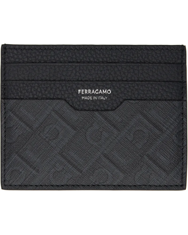 Ferragamo Black Credit Card Holder Nero