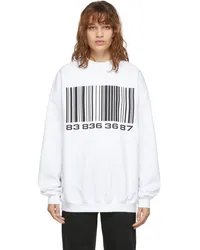 VTMNTS White Big Barcode Sweatshirt White