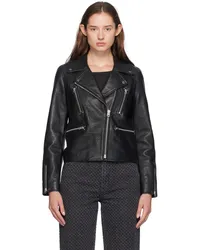 Rag & Bone Black Arrow Leather Jacket Black