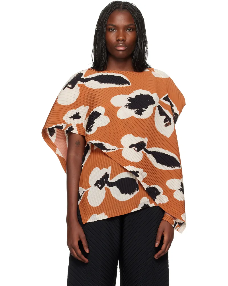 Issey Miyake Brown Vigor Pleats Blouse 47