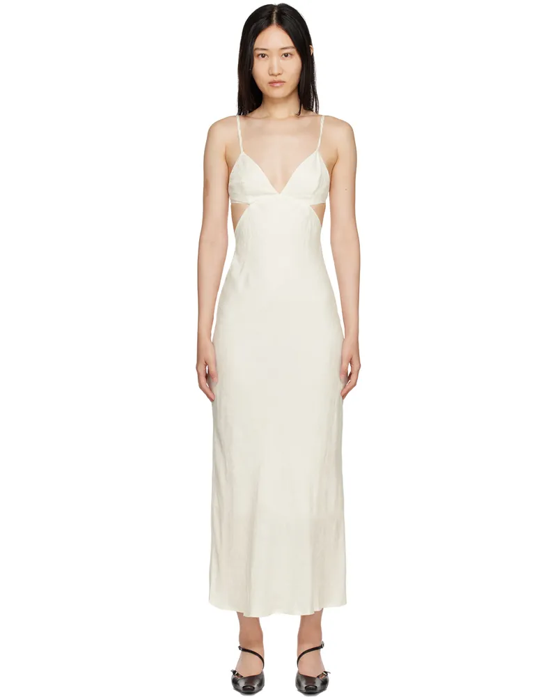 THIRD FORM White Paisley Midi Dress White