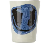Off-White & Blue Smiley Face Mug