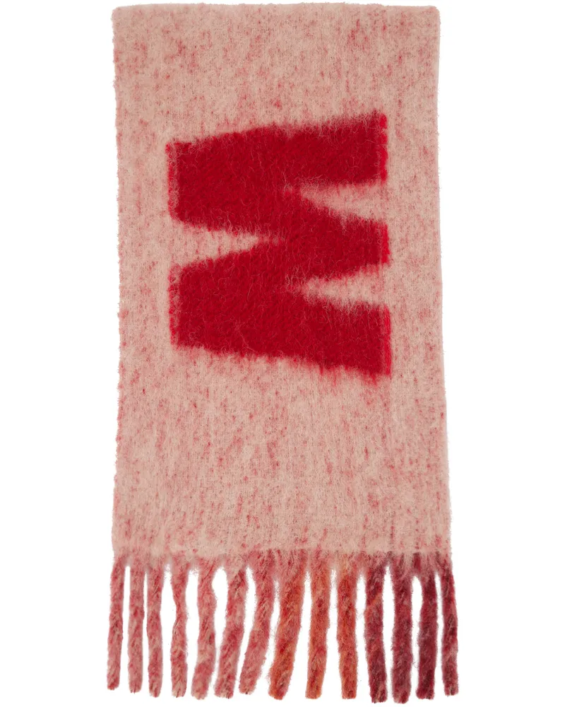 Marni Pink Fringed Scarf Jqc12