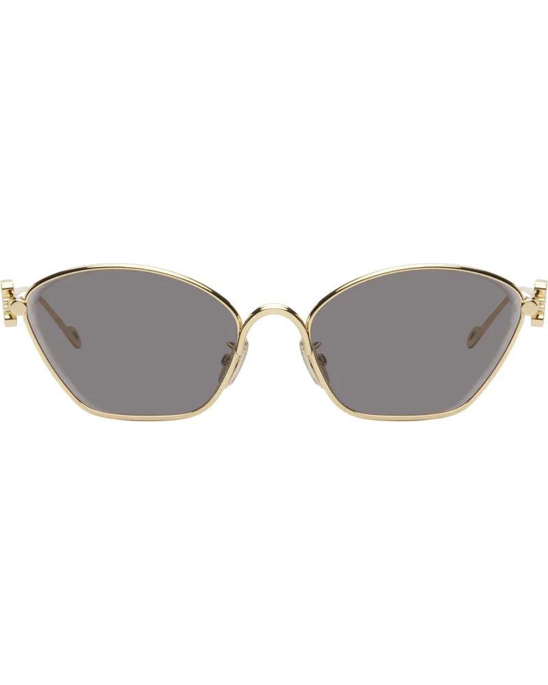 Loewe Gold Anagram Hexagonal Sunglasses Shiny
