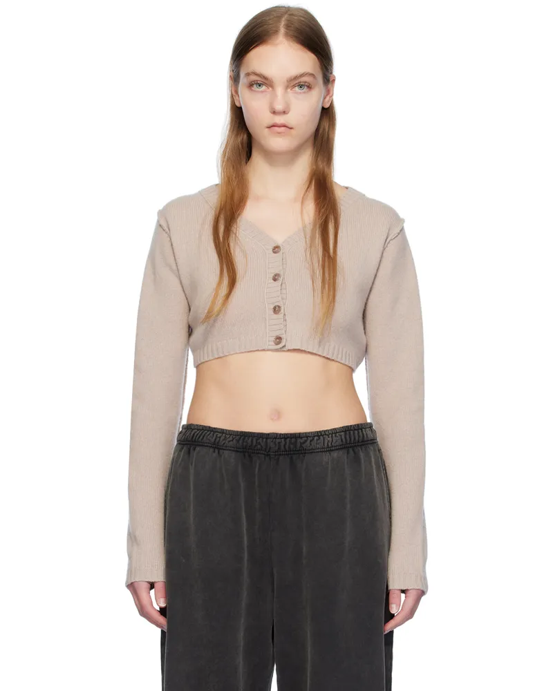 Acne Studios Beige Brushed Cardigan Ae0