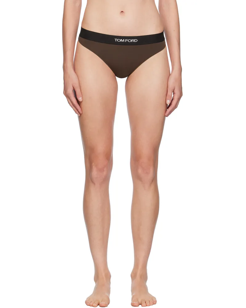 Tom Ford Brown Modal Signature Thong Kb915
