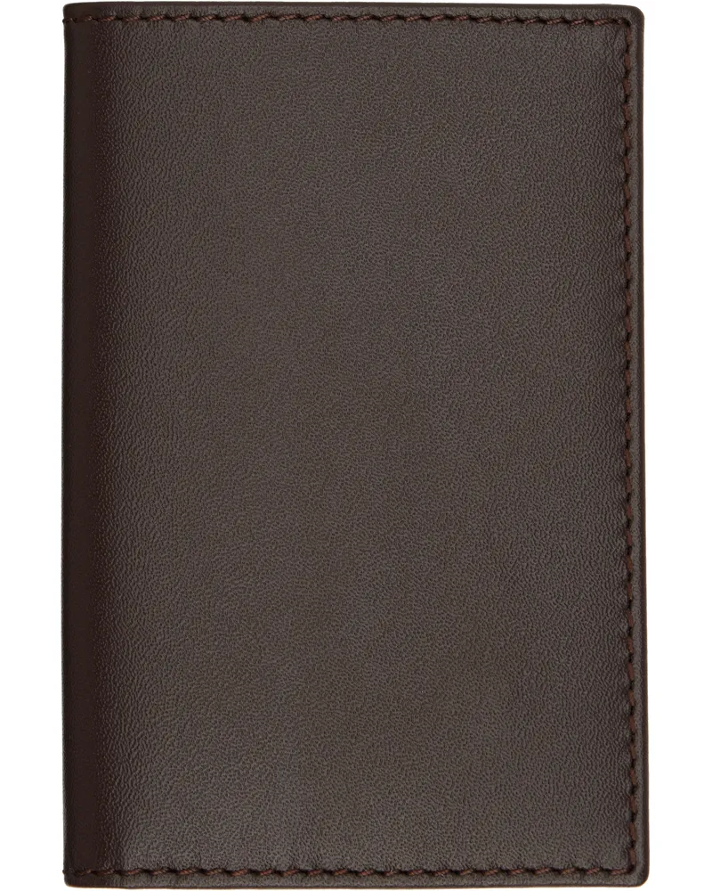 Comme des Garçons Brown Classic Group Card Holder Brown