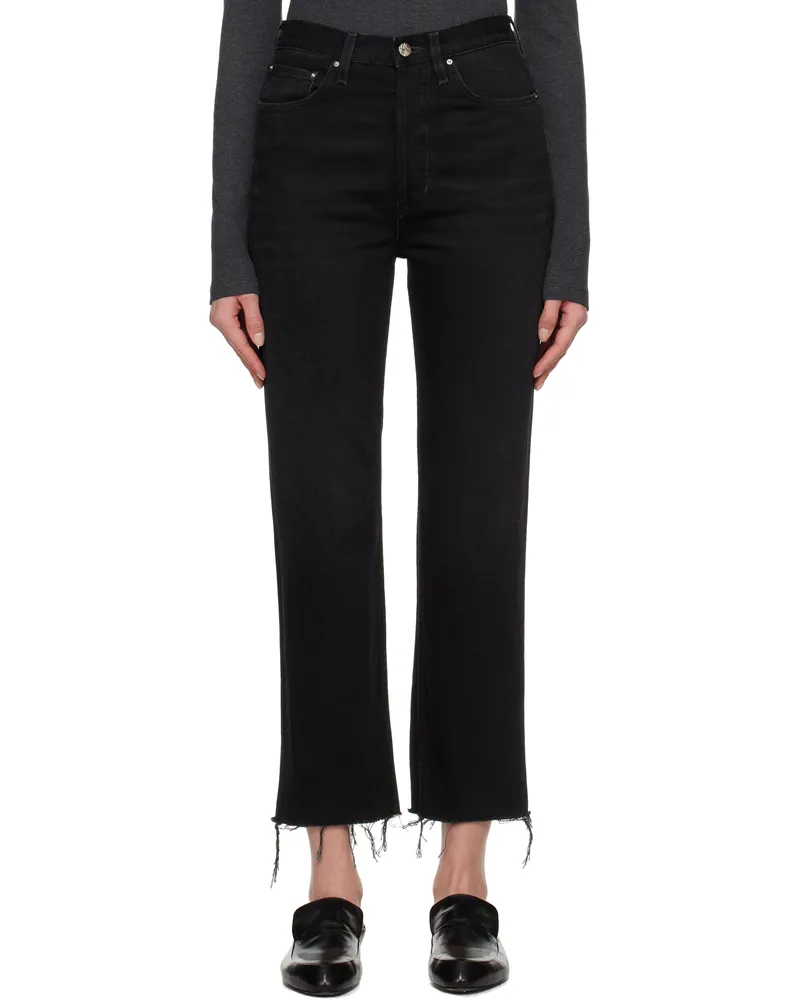 Totême Black Classic Cut Jeans Faded