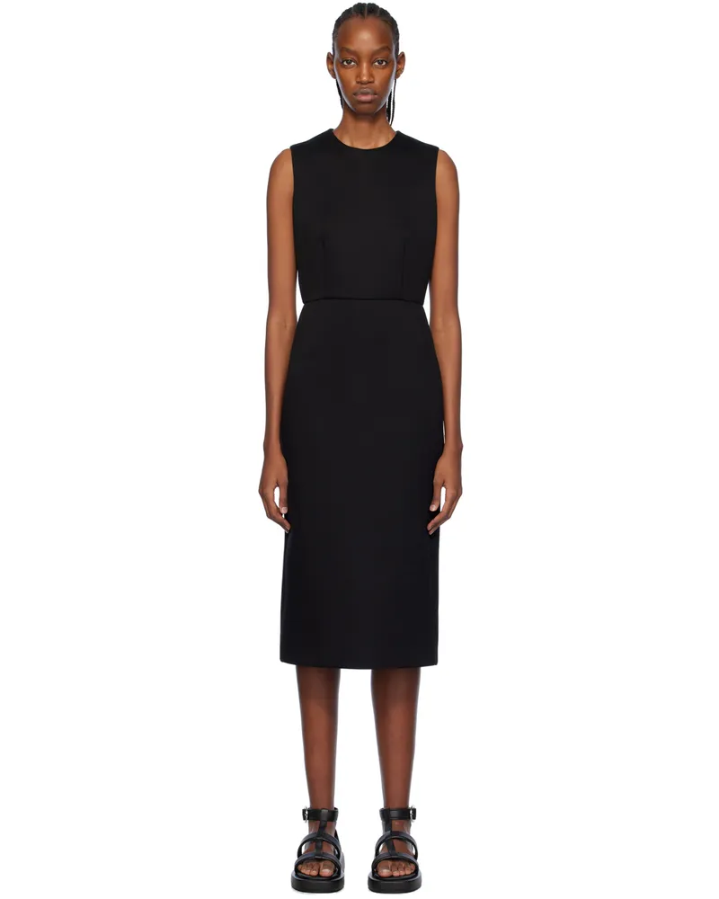 Max Mara Black Maremar Midi Dress 005