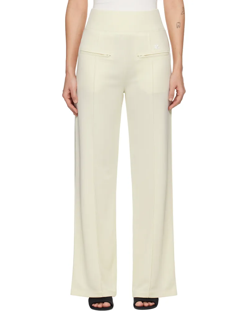 Courrèges Off-White Interlock Tracksuit Trousers 0079