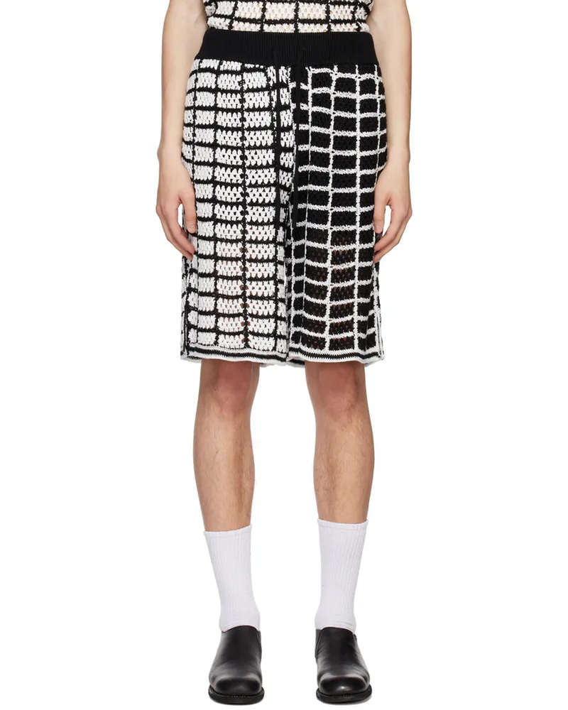 RTA Black & White Elisa Shorts Black
