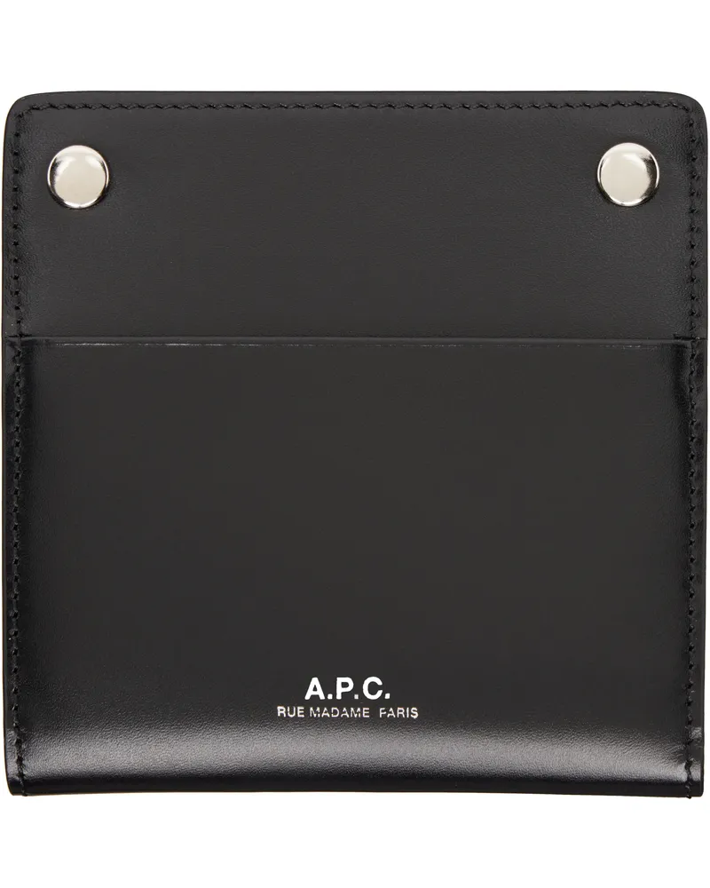 A.P.C. Black André Bifold Card Holder Tcy