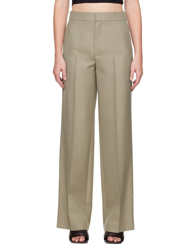 GAUCHERE Taupe Wide-Leg Trousers 4100