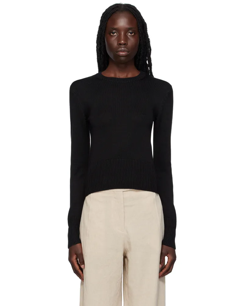 Totême Black Crewneck Sweater 200