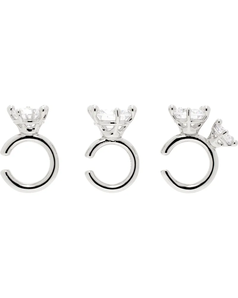 PANCONESI Silver Constellation Ear Cuff Set Brass