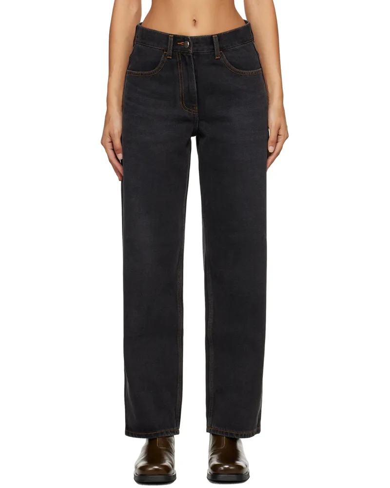Adererror Black TRS Tag 01 Jeans Noir