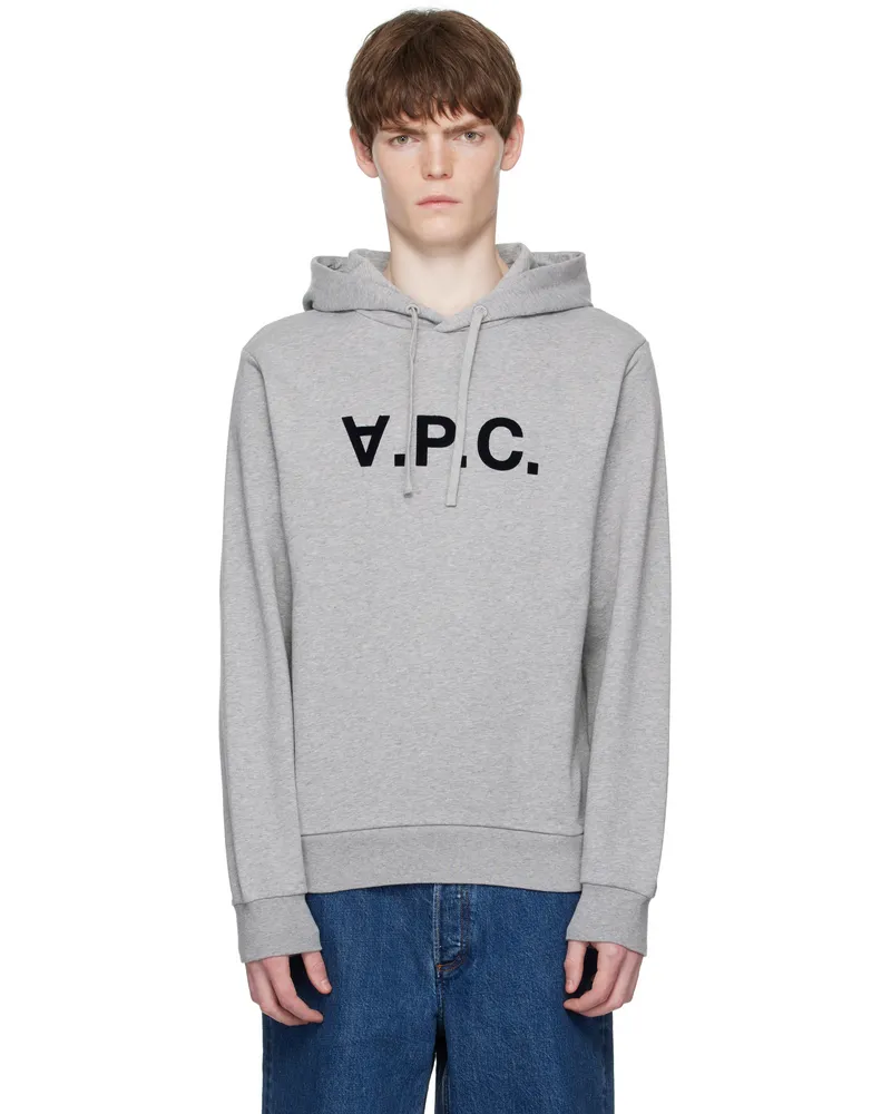 A.P.C. Gray Standard Grand 'VPC' Hoodie Tpi