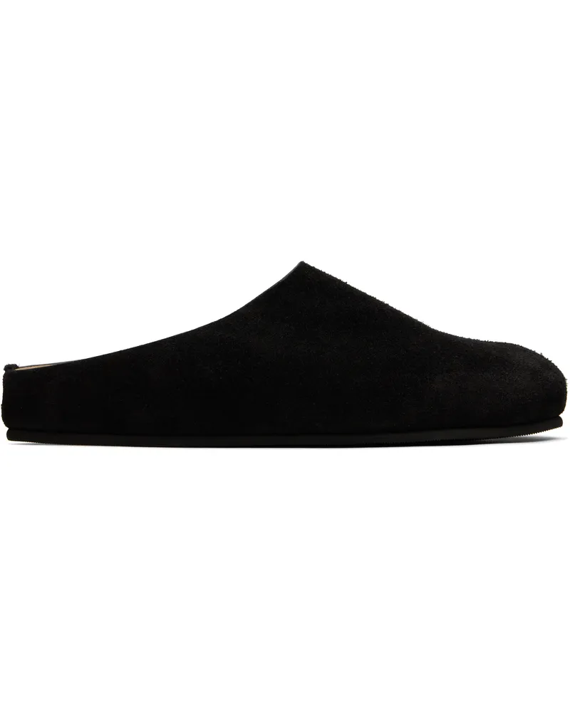 The Row Black Hugo Slippers Blk