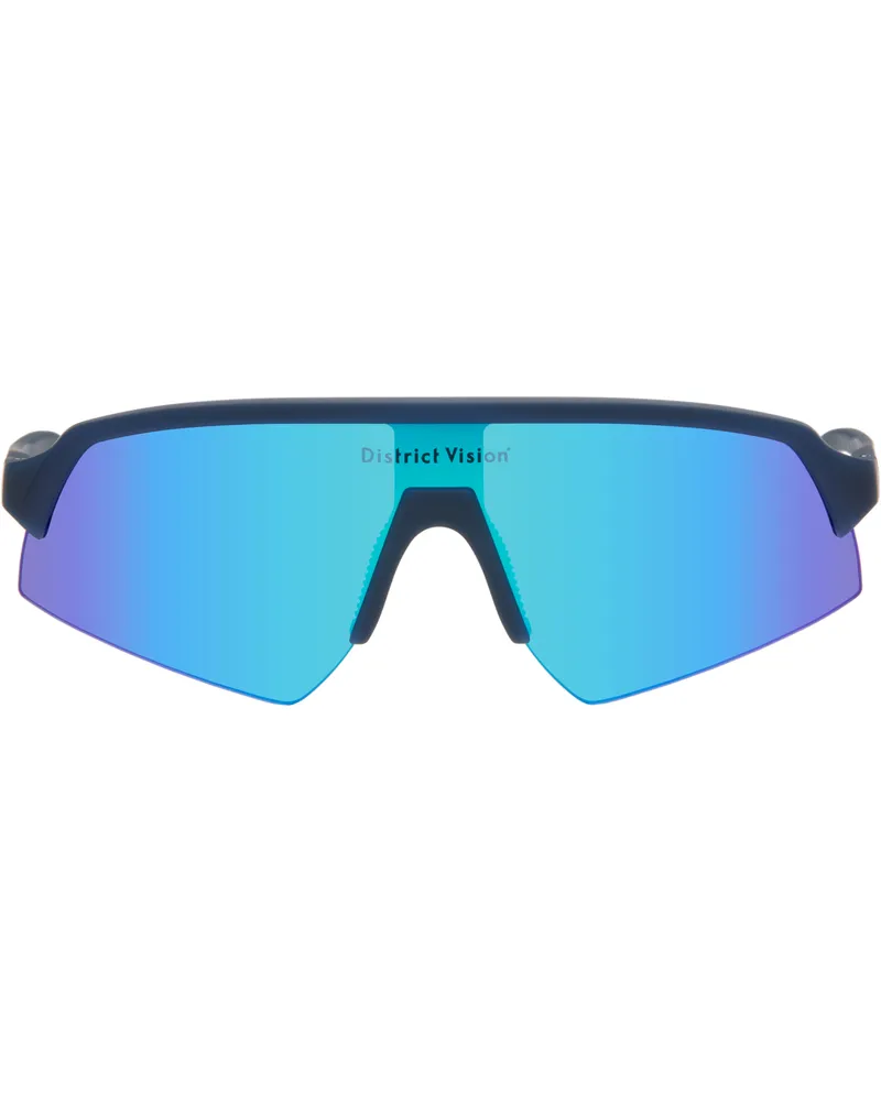 District Vision Navy Choji Turbo Blade Sunglasses Midnight