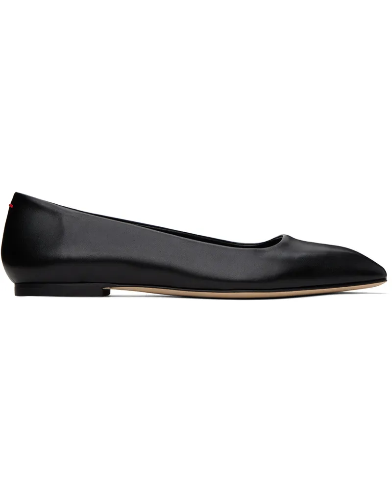 aeyde Black Ida Nappa Ballerina Flats Black