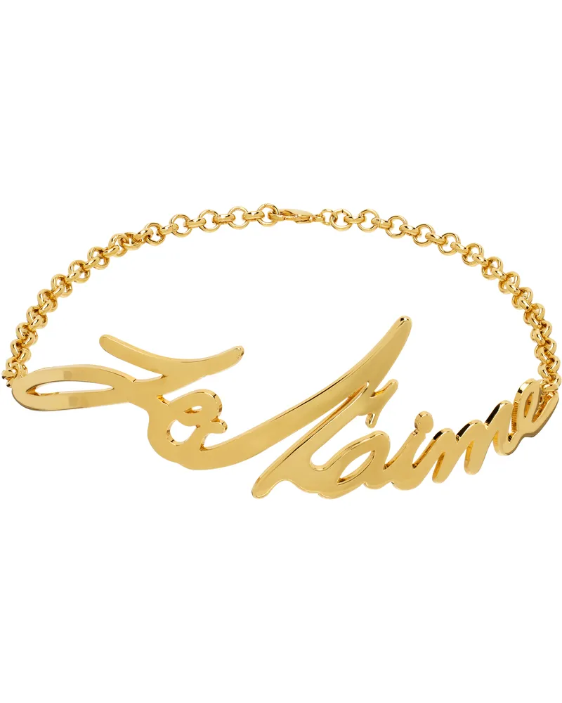 Balmain Gold 'Je T'aime' Choker 1ka