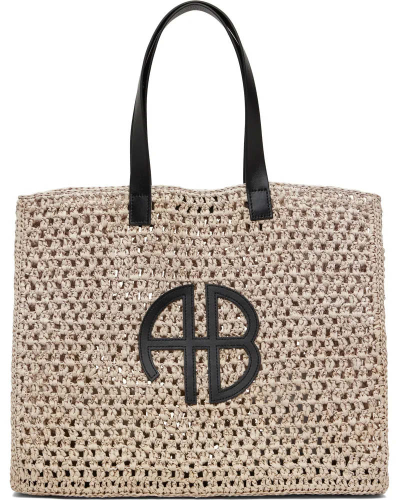 Anine Bing Beige Large Rio Tote Sand