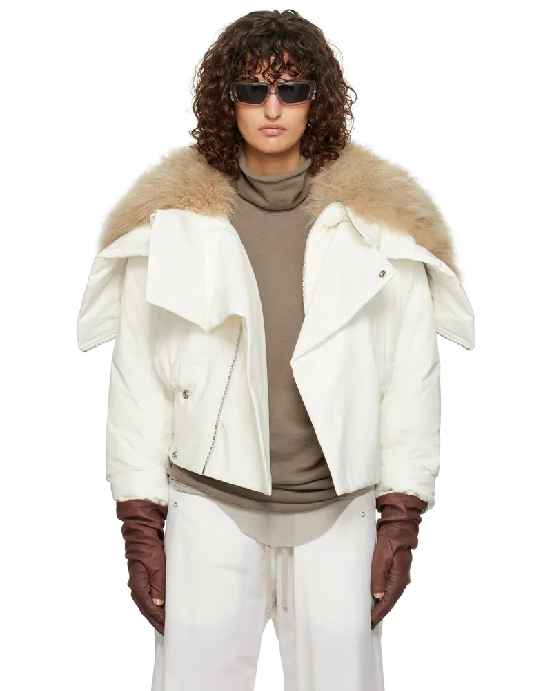 Rick Owens Moncler + Rick Owens Off-White Alice Fur Jacket 1