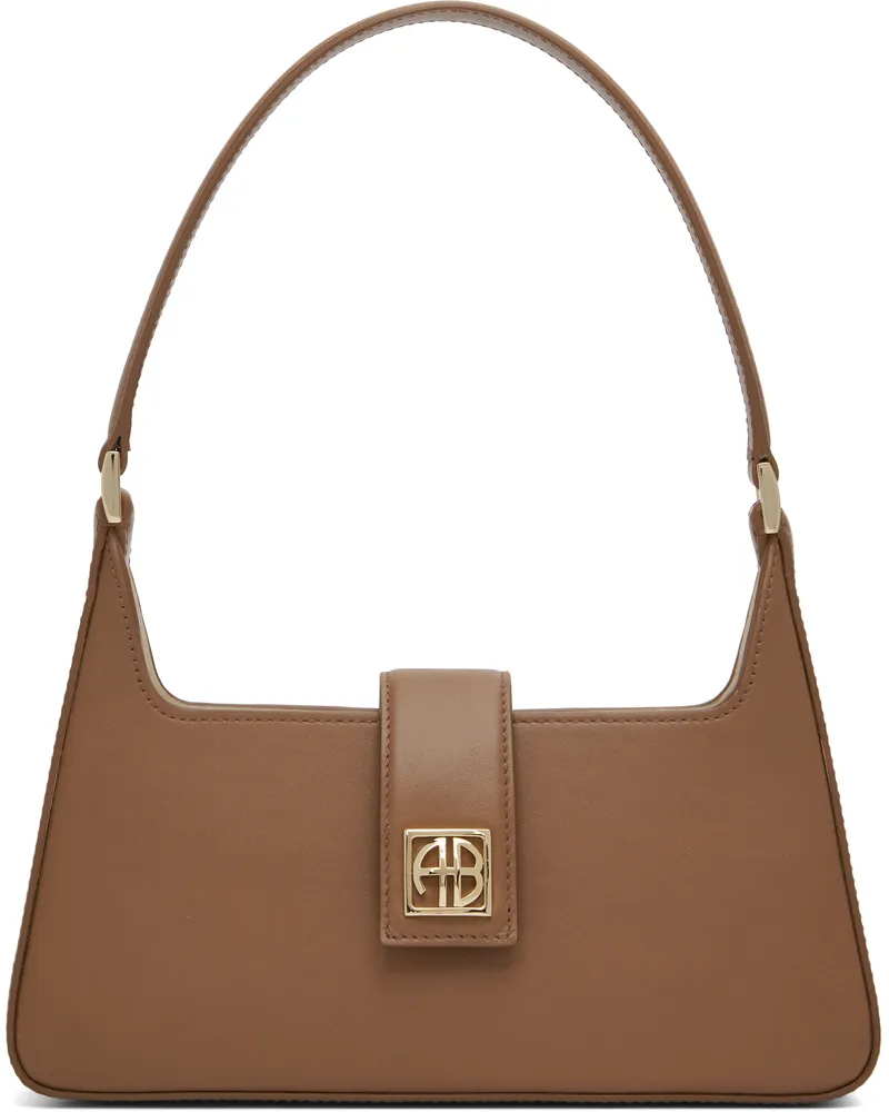 Anine Bing Brown Lou Shoulder Bag Brown
